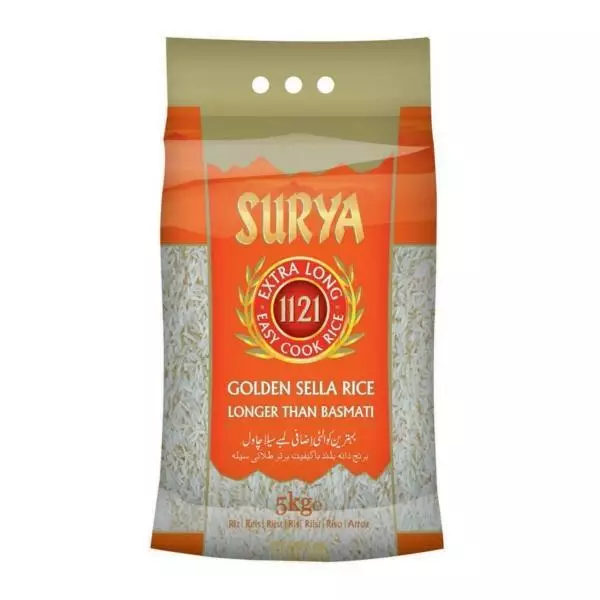 Surya Extra Long 1121 Golden Sella Rice Longer Than Basmati 5Kg - Basmatiriisit - 4659 - 1