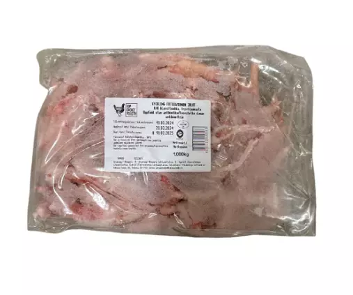 Top Choice Poultry Frozen Chicken Feet Kanajalka 1kg - Kana pakasteet - 14879 - 1
