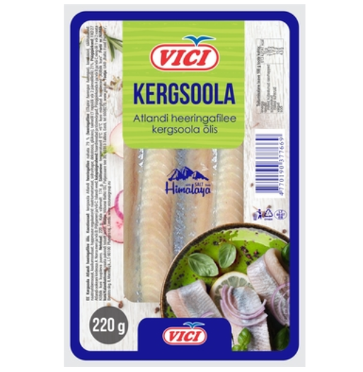 Vici Sillifilee suolatussa öljyssä 220g - Kala- ja äyriäissäilykkeet - 19789 - 1