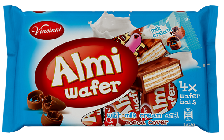 Vincinni Almi Wafer/ Maitokermavohveli 120g - Patukat - 18069 - 1