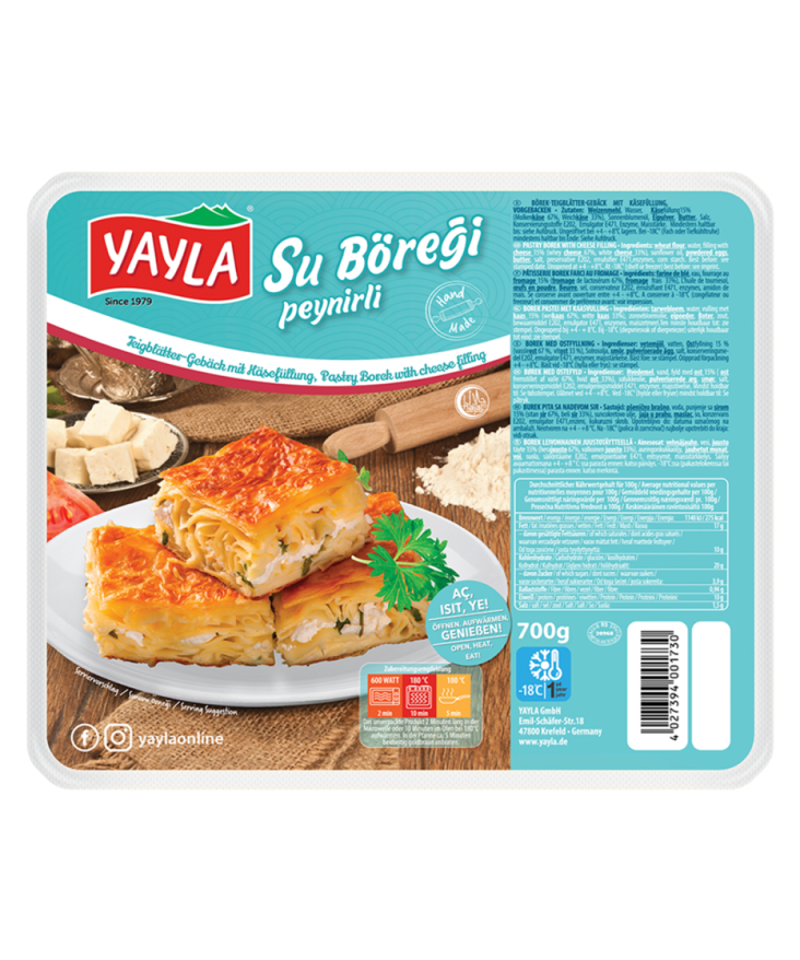 Yayla Su Böregi Peynirli / Leivoinnainen Juustotäytteellä 700g - Valmisruokasäilykkeet - 5239 - 1