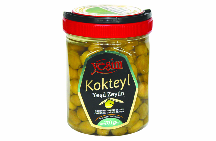 Yesim Kokteyl Yesil Zeytin / Cocktail- vihreät oliivit kivelliset 700g PET - Oliivisäilykkeet - 19649 - 1